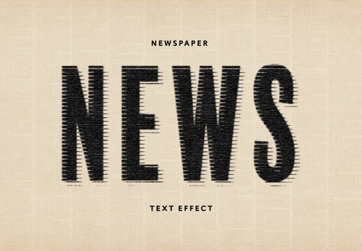 Newspaper Text Effect