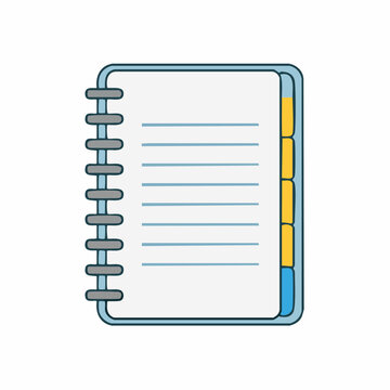 Spiral Notebook with Lined Pages and Tabs