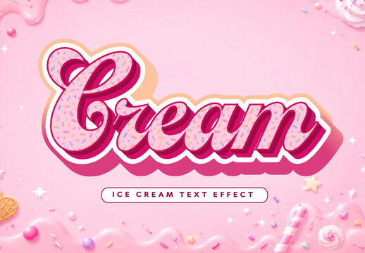 Ice Cream Script Text Effect