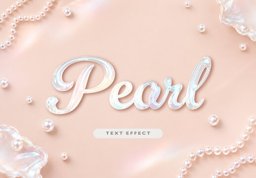 Pearl Script Text Effect