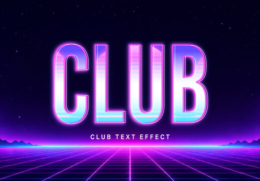 Club Neon Text Effect