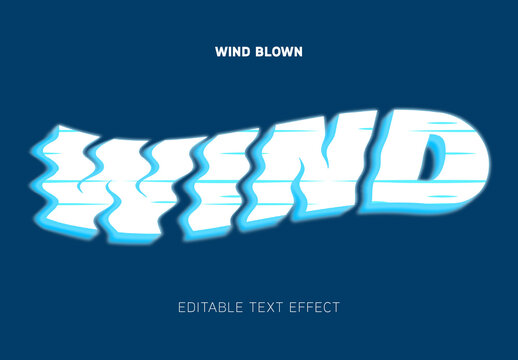 Wind Blown Text Effect