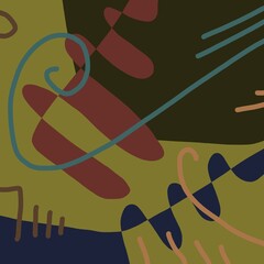 Abstract image for printing - digital painting. The picture is painted by hand on a tablet. © neurostructure