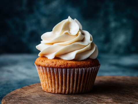 Vanilla cupcake with frosting