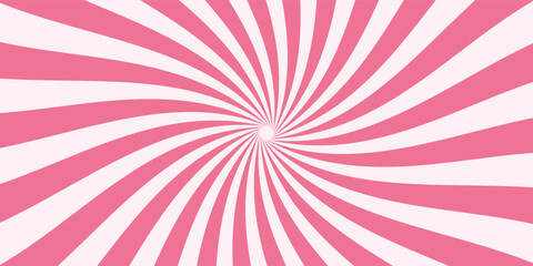 Pink circus background. Funfair swirl patern. Spiral carnival pattern. © Syakira