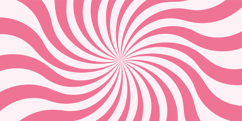 Pink circus background. Funfair swirl patern. Spiral carnival pattern. © Syakira
