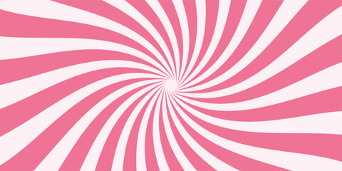 Pink circus background. Funfair swirl patern. Spiral carnival pattern. © Syakira