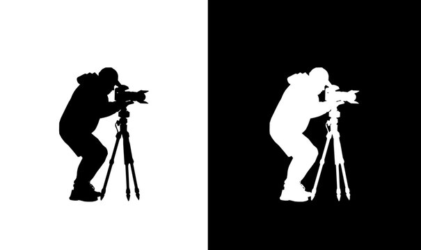 cameraman black silhouette vector illustration, black silhouette of cameraman vector illustration, cameraman, camera, silhouette, silhouettes, illustration, art, vector, design, black, music, dance,