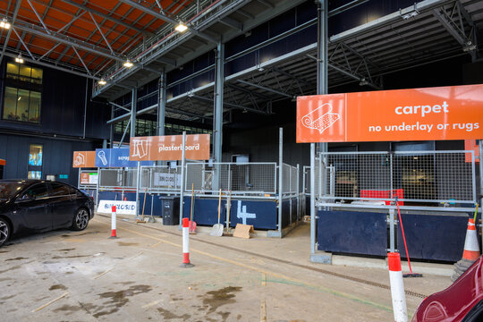 Recycling Bays Inside Edmonton EcoPark Waste Management Facility
