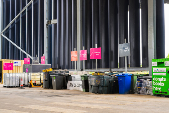 Recyclinf Area Inside Edmonton EcoPark Waste Management Facility