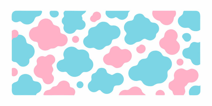 Cow spot pattern flat vector illustration on white background