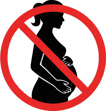 Do not use during pregnancy icon warning sign for pregnant women