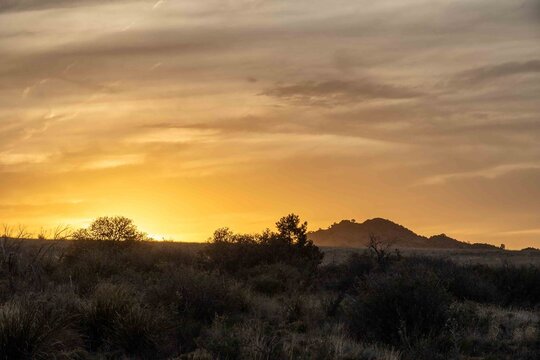 a sunset in Prescott arizona