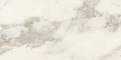 Obraz premium Refined white polished marble surface featuring elegant natural veining for modern flyer and label design with open copyspace ideal for text overlay and product mockups