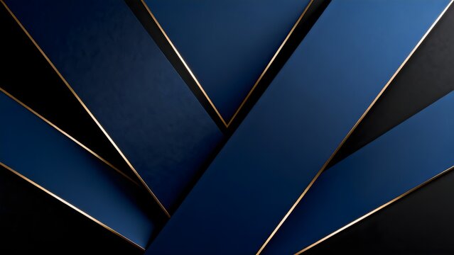 Abstract geometric pattern with blue and gold