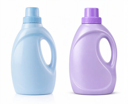 3d rendering of a blue lavender laundry detergent or fabric softener plastic bottle isolated on white background