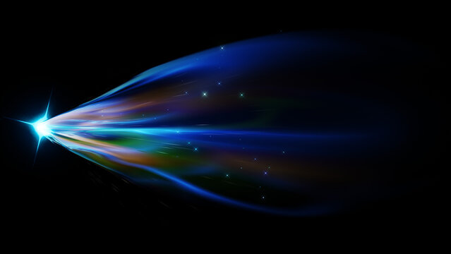 Comet Effect on black back ground