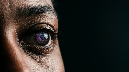 Futuristic human eye with technological network reflection © Dira
