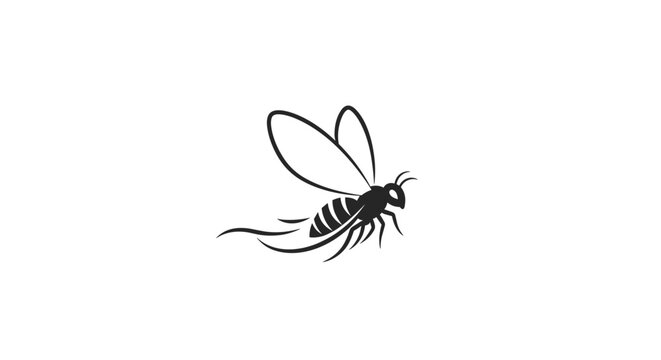 Stylized Bee in Flight