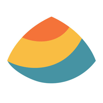 Abstract Geometric Shape in Flat Design