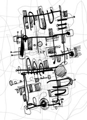 Abstract image for printing - digital painting. The picture is painted by hand on a tablet. © neurostructure