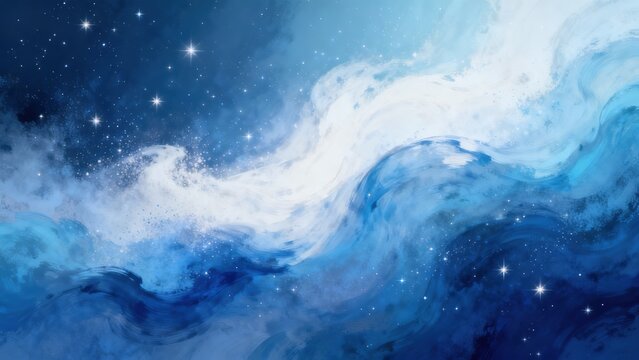 Cosmic nebula with stars