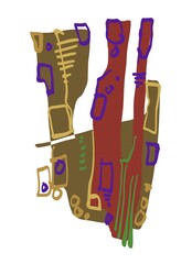 Abstract image for printing - digital painting. The picture is painted by hand on a tablet. © neurostructure