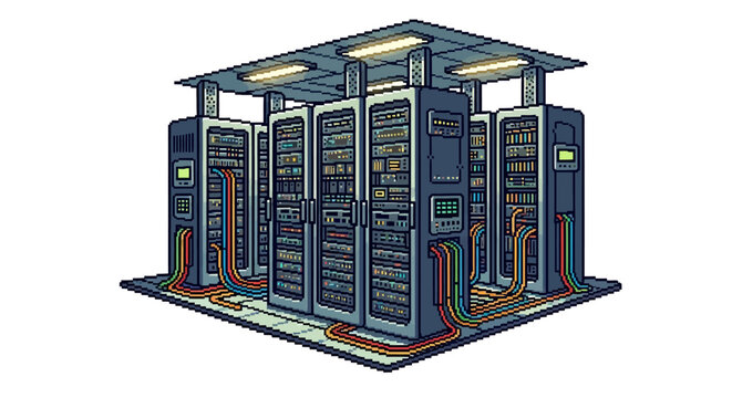 Large computer server storage system.