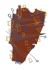 Abstract image for printing - digital painting. The picture is painted by hand on a tablet. © neurostructure