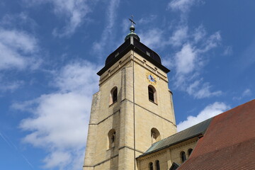 Fototapeta premium Eglise Saint Bénigne, vue de l'extérieur, ville de Pontarlier, département du Doubs, France