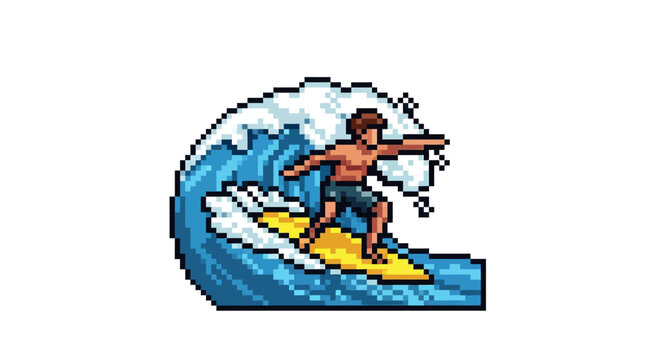 Man surfing on a wave board.