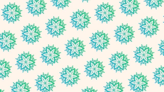 Ice crystal seamless pattern looping animation
