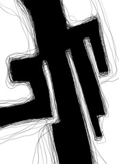 Abstract image for printing - digital painting. The picture is painted by hand on a tablet. © neurostructure