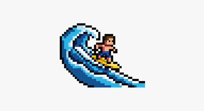 Man surfing on a wave board.