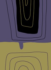 Abstract image for printing - digital painting. The picture is painted by hand on a tablet. © neurostructure