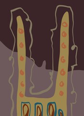 Abstract image for printing - digital painting. The picture is painted by hand on a tablet. © neurostructure