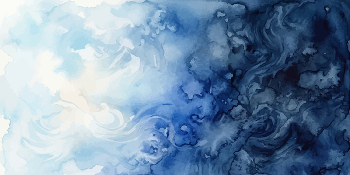 Expressive indigo and sky blue watercolor gradient texture with hand painted watercolor gradient background abstract artistic creative backdrop composition atmospheric bleeding decorative