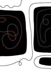 Abstract image for printing - digital painting. The picture is painted by hand on a tablet. © neurostructure