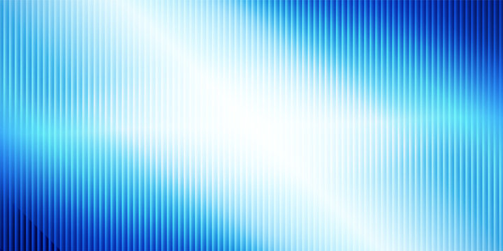 Soft glass ripple gradient in icy pale blue and lavender hues. Delicate reeded texture with frosted distortion effect and minimal vertical blur. Glass texture, vector illustration