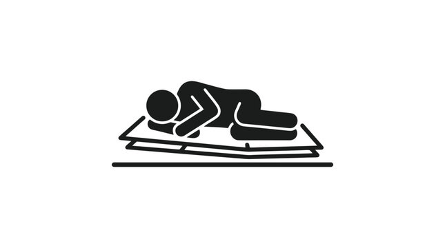 person sleeping on a mattress.