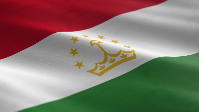Tajikistan - waving flag loop