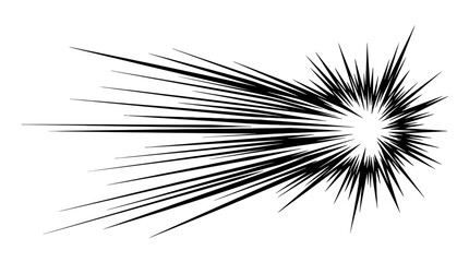 Naklejka premium Black and white starburst graphic element.