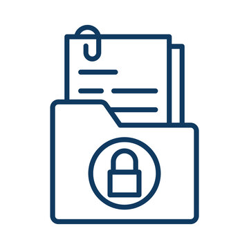 Secure documents folder icon isolated on transparent background
