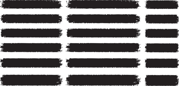 Black rectangular brush strokes on white background texture