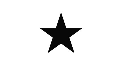 Obraz premium Black star symbol icon on white background, simple shape, modern design element for graphic design, logo, or decoration