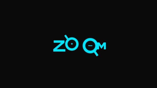 Animated Zoom In and Zoom Out Text Logo Motion on Black Background