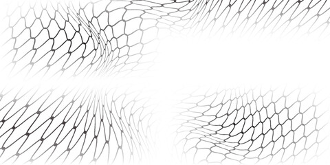 Abstract net curve line pattern with black color in white background. © Fahrezha
