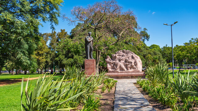 Buenos Aires, Argentina&nbsp; - MARCH 17, 2026: Monument to Taras Shevchenko in Tres de Febrero Park, Palermo, Buenos Aires, Argentina