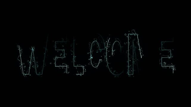 welcome text typography title animation. explainer video text welcome animation. 4k