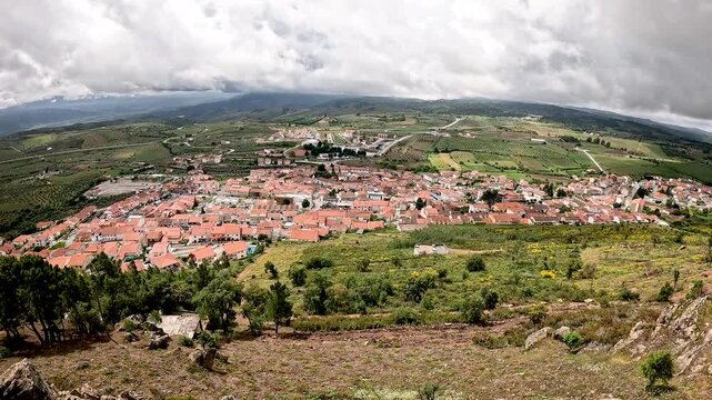 cityscape of Vila Flor from the Senhora da Lapa viewpoint, Vila Flor e Nabo, northern region, Bragan&ccedil;a District, Portugal